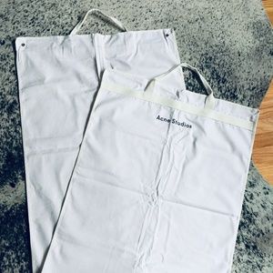 ACNE STUDIOS White Black Garment Clothing Bag GB